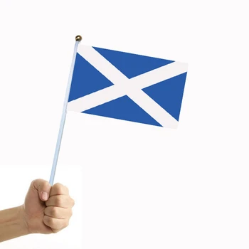 10vnt/Set Saint Andrew ' s Cross Handflag Reklama Su Rankinių Plastikinių Polių Škotijos Mini Vėliavos Ceremoniją Priedai