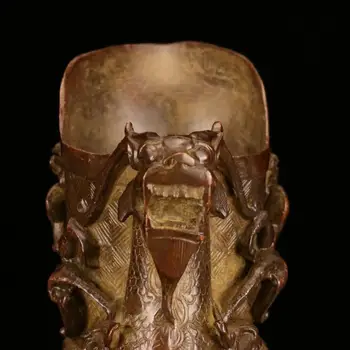 Senovės Imperijos Taurės Imitacija Vario Violetinė Drožyba Drakono Galvą Antikvariniai Goblet Metalo Amatų Namų Dekoracijas Senovės